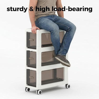 Bathroom Storage with Drawers, 7.87" Wide Slim Storage Cabinet | Freestanding - Image 10
