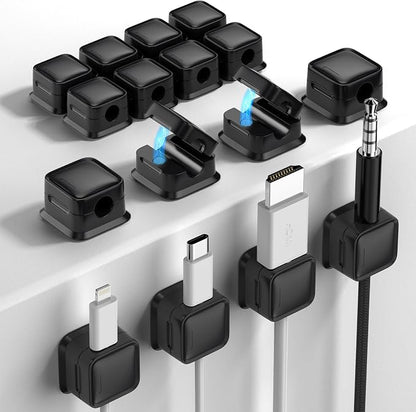 16 Pack Magnetic Cord Organizer Holder, Strong Adhesive Desk Cable Management by Costop