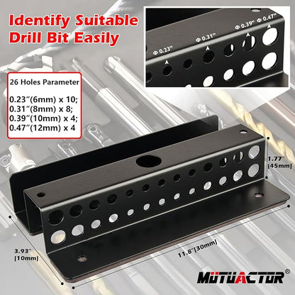 MUTUACTOR Magnetic Drill Bit Organizer, No Drilling Magnet Impact Drill Bit - Image 5