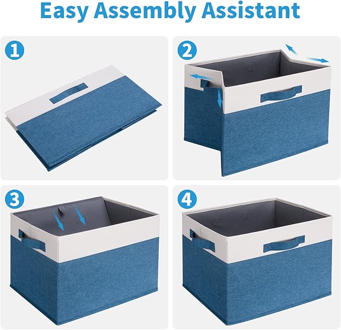 GhvyenntteS 6 Pack Fabric Storage Bins, Foldable Storage Baskets - Image 5