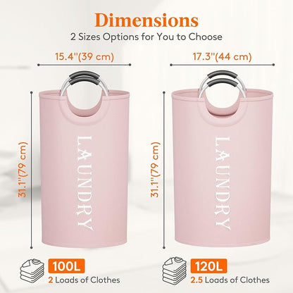 Lifewit 100L 2-Pack Large Laundry Basket, Collapsible Laundry Hamper - Image 2