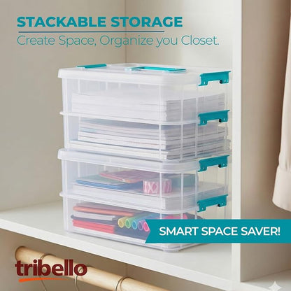Tribello Craft Box & Art Supply Storage Organizer – Stackable Art Organizer and - Image 7