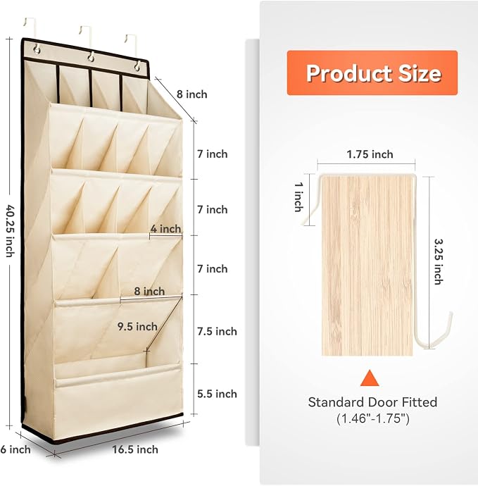 FENTEC 1 Pack Over the Door Shoe Organizers, Hanging Shoe Organizer - Image 6