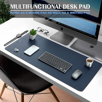 K KNODEL Large Office Leather Desk Mat, Mouse and Keyboard Pad, Computer and - Image 2