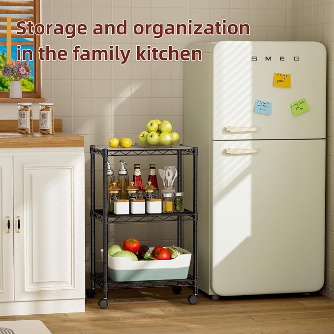 SINGAYE Small Wire 3 Adjustable Shelves Pantry Metal Shelf Floor Organizer | - Image 9