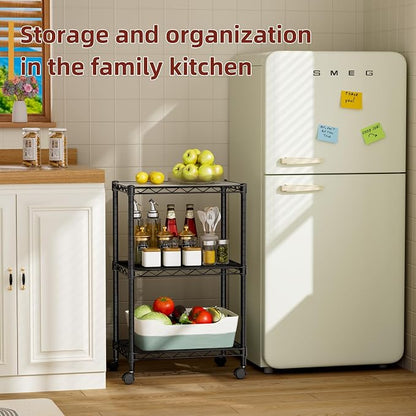 SINGAYE Small Wire 3 Adjustable Shelves Pantry Metal Shelf Floor Organizer | - Image 9