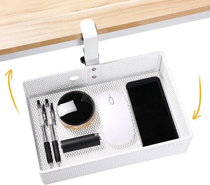 Mesh Desk Organizer and Clamp-on Swivel Pencil Drawer, Desk Hidden Desk by OfficeProducts