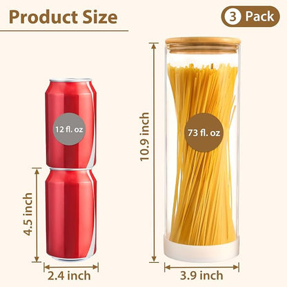 TBWIND 73oz Glass Spaghetti Pasta Containers - Image 4