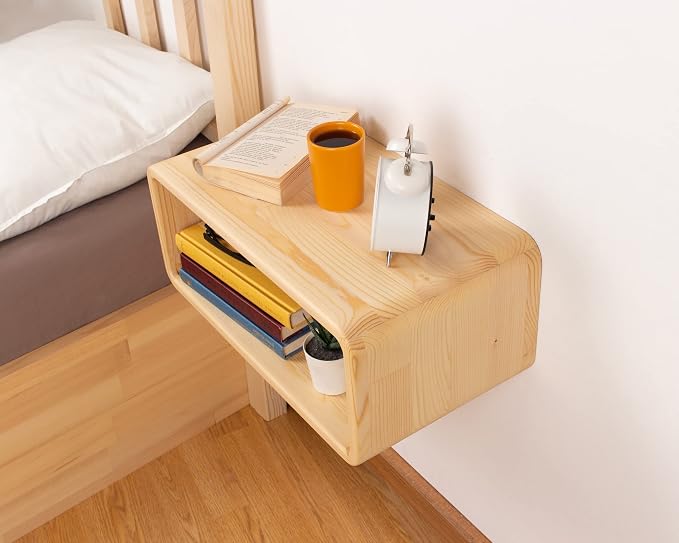 Floating Nightstand Wooden, Bedside Table, Nightstand Shelf, Wall Mounted - Image 4