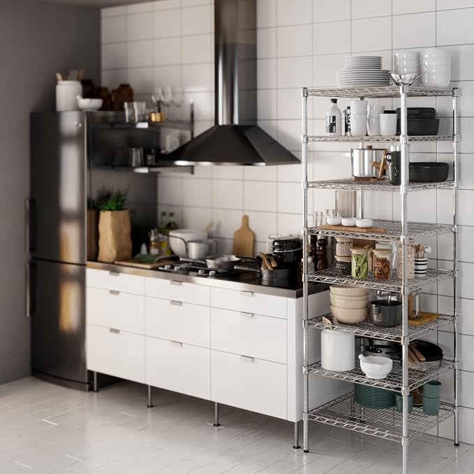 24" Deep x 24" Wide x 74" Height Wire Shelving Kit | 8-Tier | NSF Commercial - Image 6