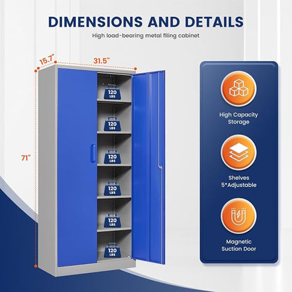 Yizosh Metal Garage Storage Cabinet - Image 3