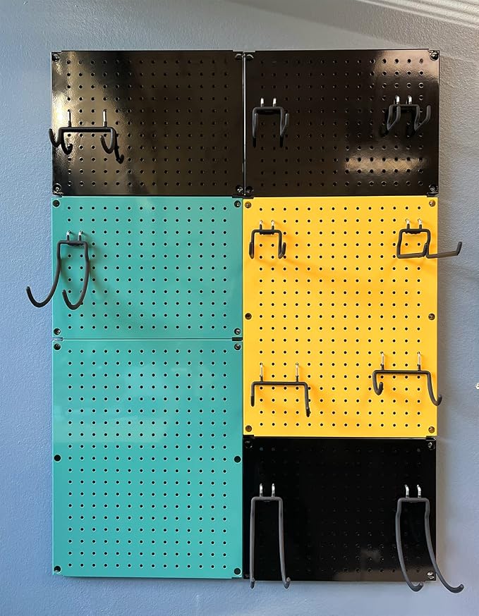 Metal Pegboard 12-Inch Tall x 16-Inch Wide Heavy Duty Wall Organizer - Image 2