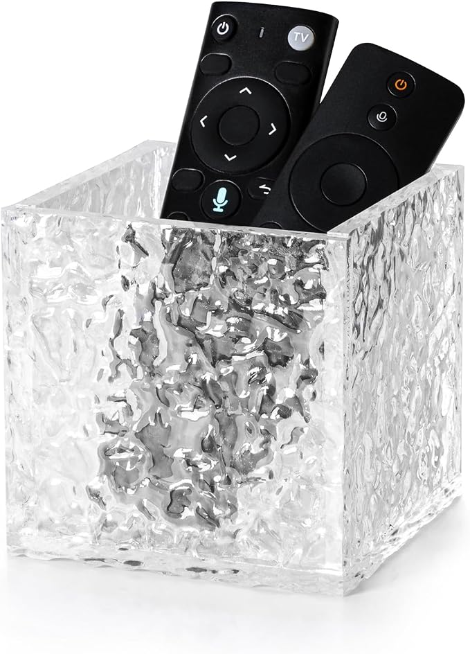 Remote Control Holder, Acrylic Desk Organizer Stone Texture TV Remote Holder by Unknown