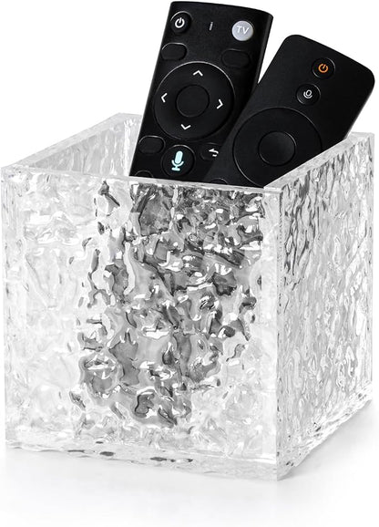 Remote Control Holder, Acrylic Desk Organizer Stone Texture TV Remote Holder by Unknown