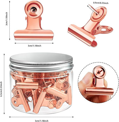 30 Pieces Push Pins Clips Rose Gold Thumb Tacks - Image 3