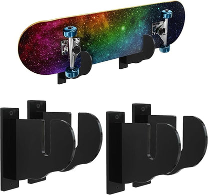 BiJun Skateboard Wall Mount, Snowboard Wall Mount Display, Acrylic Horizontal by BiJun