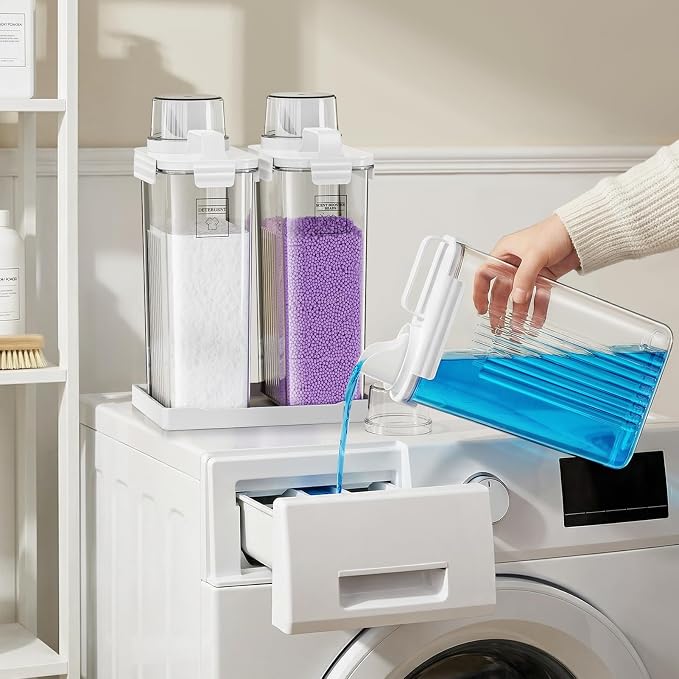 Laundry Detergent Dispenser for Laundry Room, 94oz Fabric Softener Dispenser - Image 5