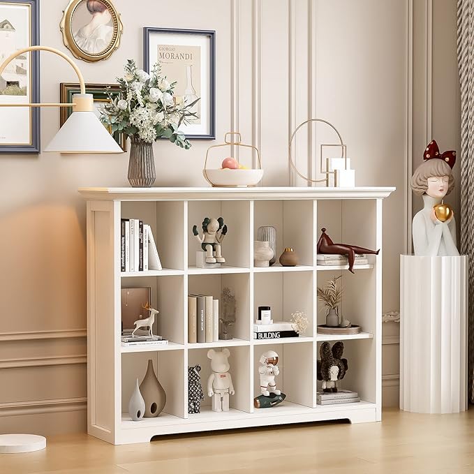 Wooden Cube Bookcase with Base - Image 2