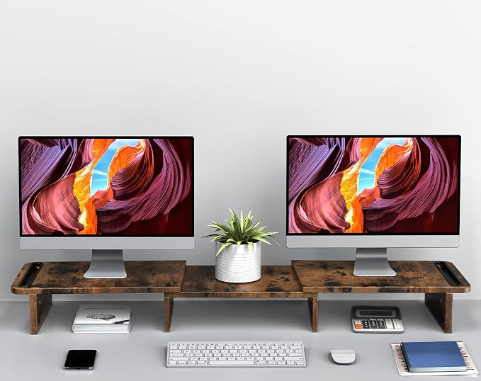 Zimilar Dual Monitor Stand Riser, Monitor Stand - Image 3