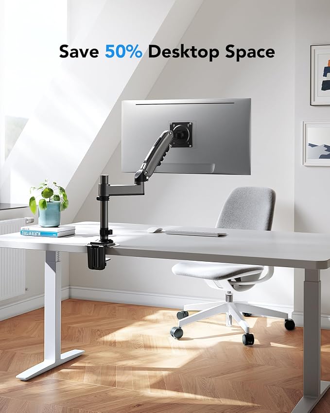 HUANUO Single Monitor Arm, Adjustable Desk Mount - Image 3