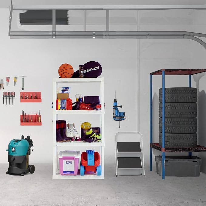 Oskar 4-Tier Storage Shelf, Heavy Duty Shelving Unit, 400 lbs, Laundry Room - Image 2