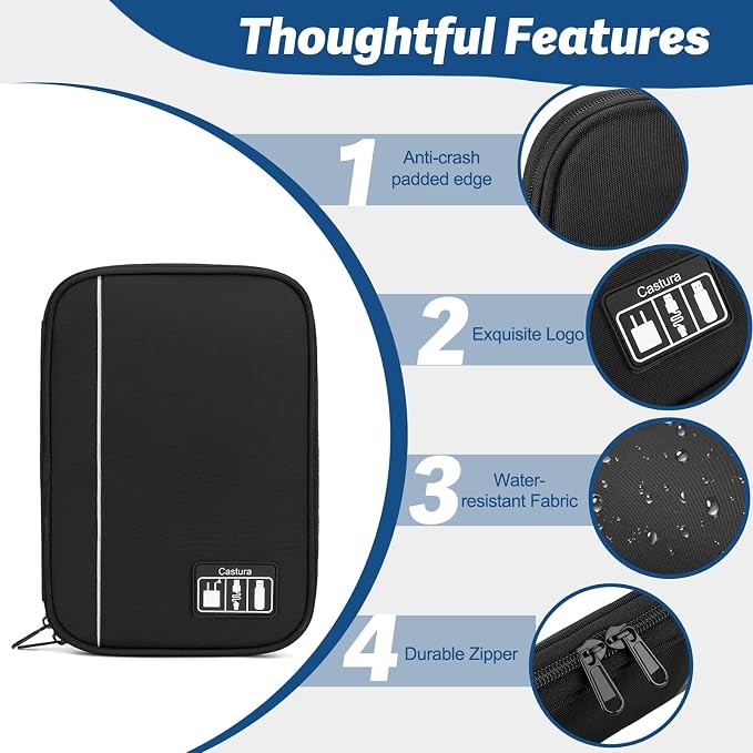 Electronic Organizer Travel Case, All-in-One Portable Cable Organizer Bag - Image 5