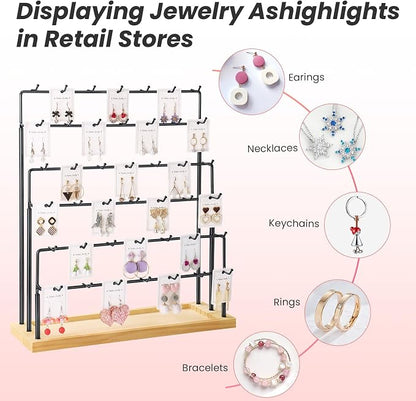 Earring Display for Vendors, 6 Tiers Earring Rack Display Holder Stand - Image 3