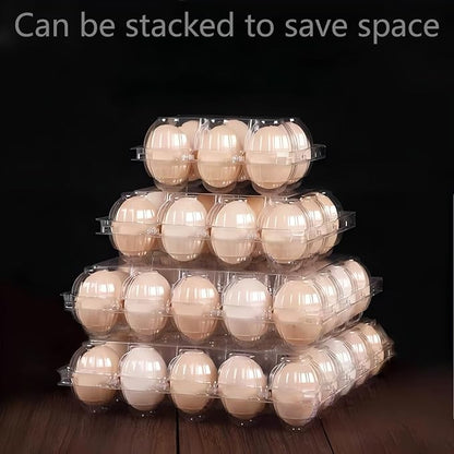 40 Pack 12-Egg Cartons Plastic Clear 3X4 Grids Reusable Storage Container - Image 4