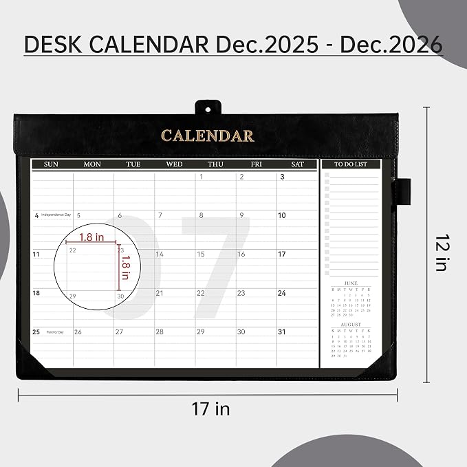 Yoment Desk Calendar 2026 Leather Desk Calendar - Image 3