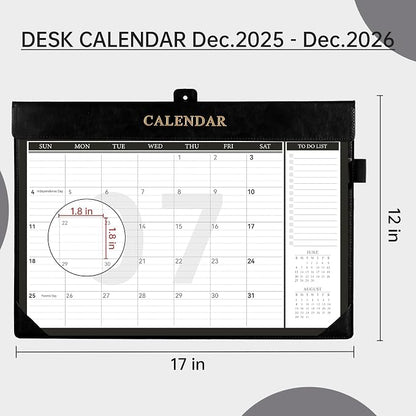 Yoment Desk Calendar 2026 Leather Desk Calendar - Image 3