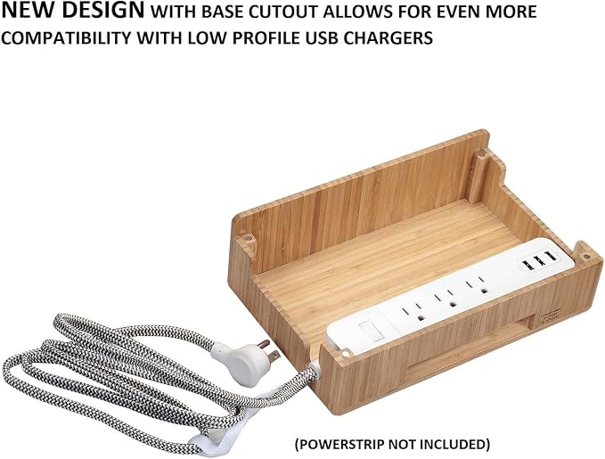 MobileVision Bamboo Charging Station & Multi Device Organizer Slim Version - Image 4