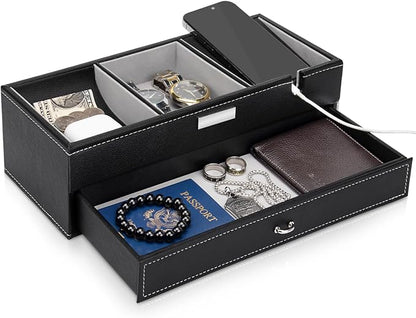 Baoyun Mens Valet Tray, Nightstand Organizers by ByforKitchenHome