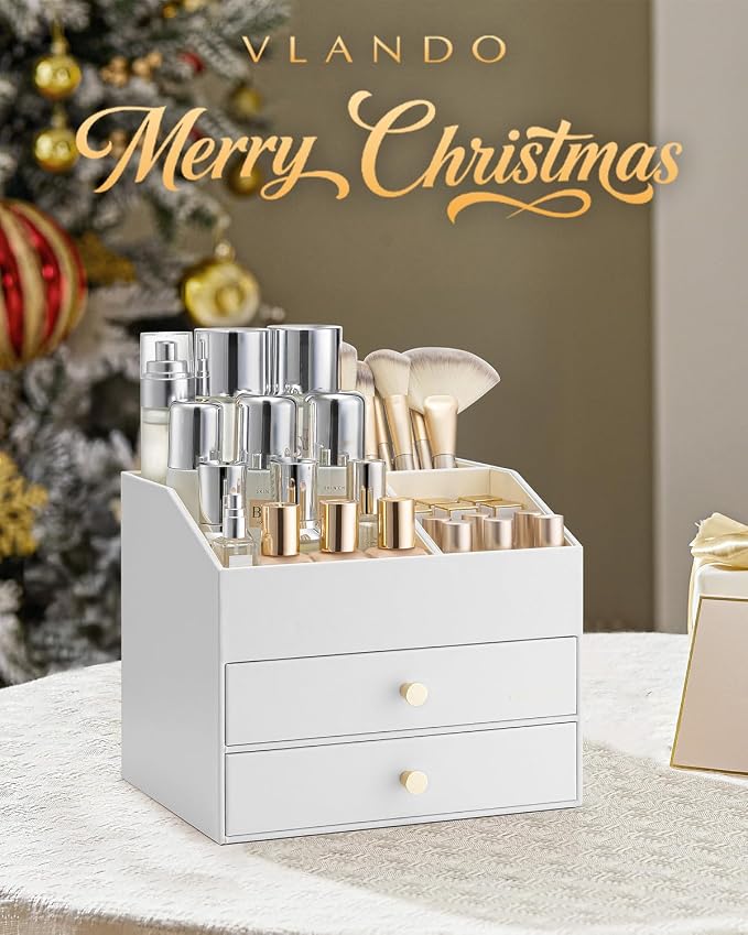 Vlando Makeup Organizer for Vanity, Large Capacity Countertop Organizer - Image 2