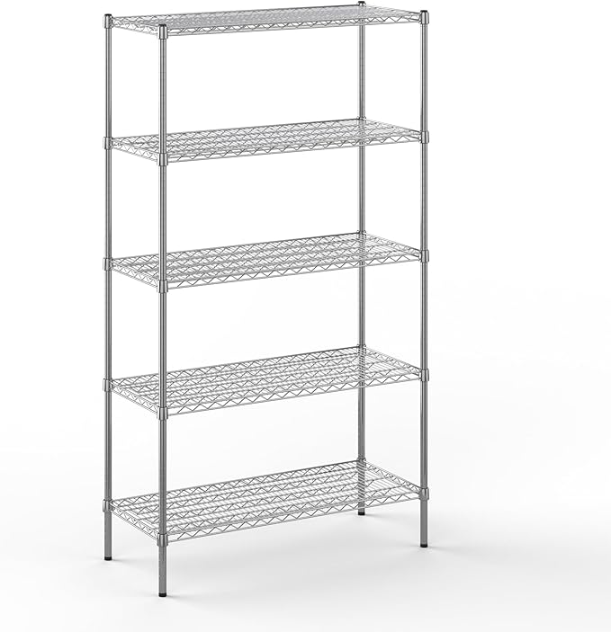 18" Deep x 42" Wide x 74" Height Wire Shelving Kit | 5-Tier | NSF Commercial by Regal+Altair