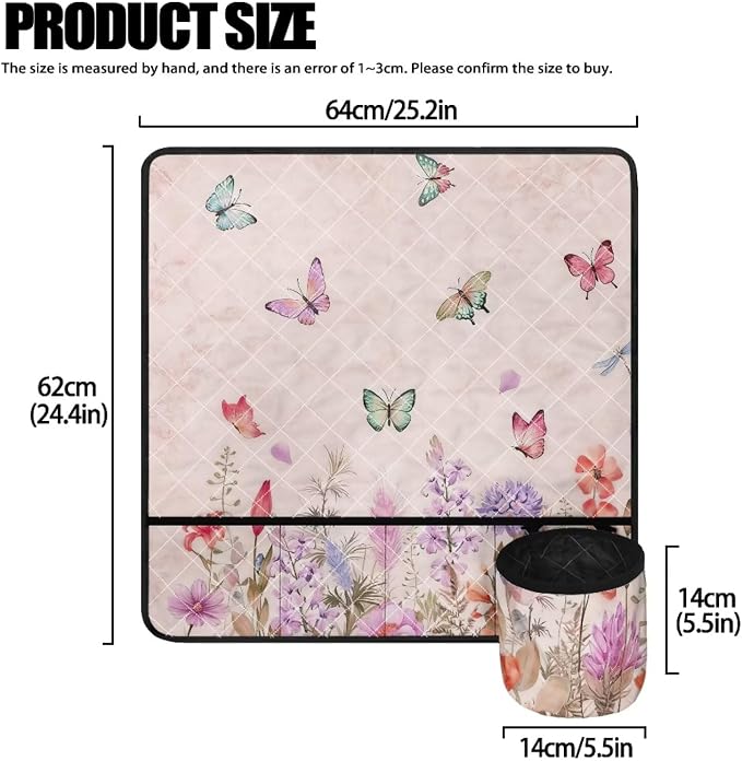 Sewing Machine Mat Wildflower Butterfly Dragonfly Sewing Machine Carrying Pad - Image 5