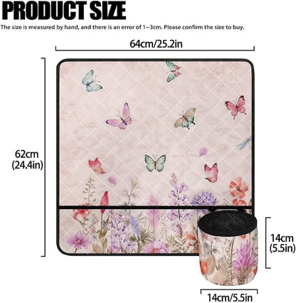 Sewing Machine Mat Wildflower Butterfly Dragonfly Sewing Machine Carrying Pad - Image 5