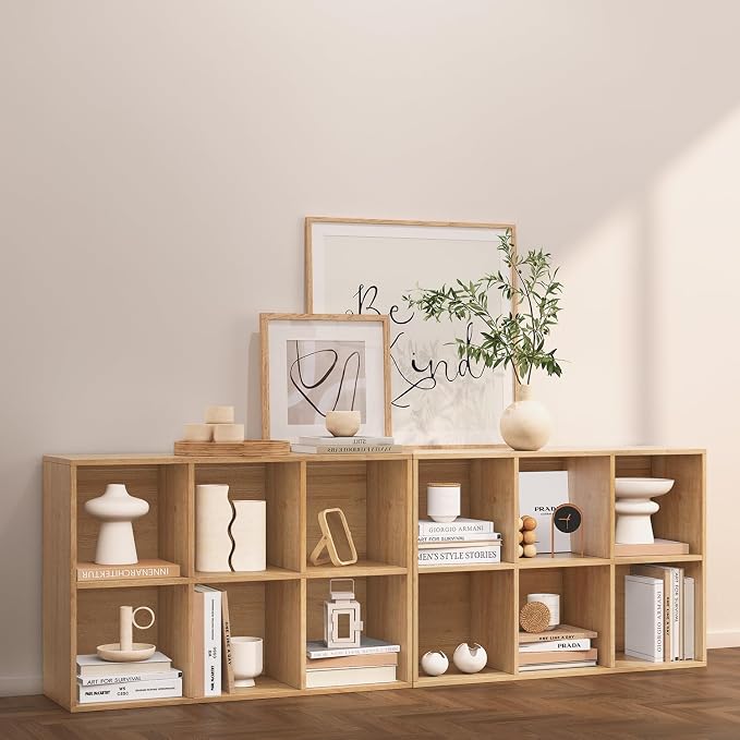Wooden 6 Cube Storage Organizer - Image 5