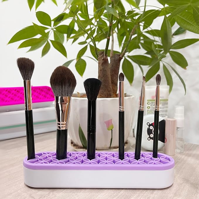 TANG SONG 2 PCS Silicone Make up Brush Holder Cosmetic Storage Box Desktop - Image 4