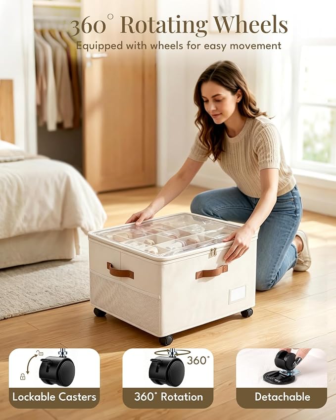 Shoe Organizer for Closet with Wheels - Image 2