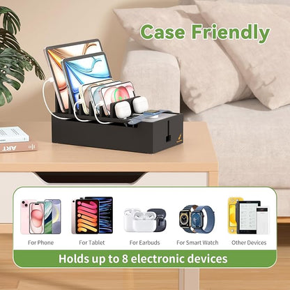 Pezin & Hulin Multi Charger Station Organizer, 5-Port USB Charger Dock - Image 4
