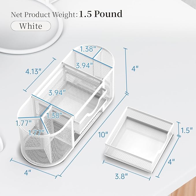 SUPEASY Mesh Desk Organizer, Desk Organizers and Accessories, Pen Holder - Image 3