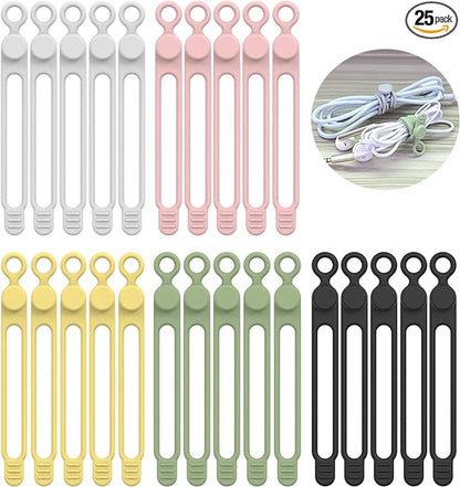 UMUST Silicone Cable Ties, Reusable Cable Management Organizer, Cable Straps by ELECTRONICACCESSORIES