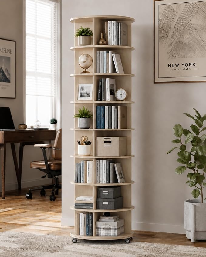8 Tier Rotating Shoe Rack Tower Organizer Spinning Lazy Susan Rack | - Image 7