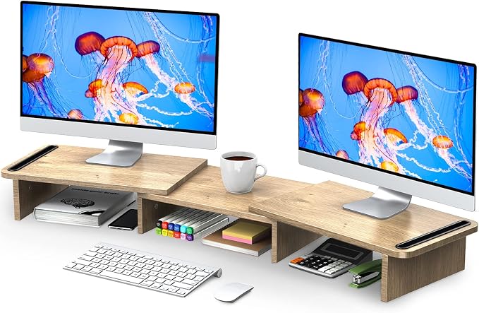 Zimilar Dual Monitor Stand Riser, Monitor Stand by Zimilar