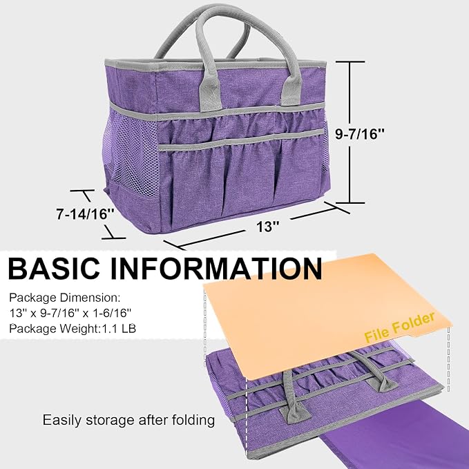 Cupohus Water-Resistant Art Organizer Tote Bag - Image 6