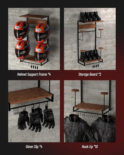 Vieshful Motorcycle Helmet Holder Wall Mount, Helmet Organize Rack - Image 4