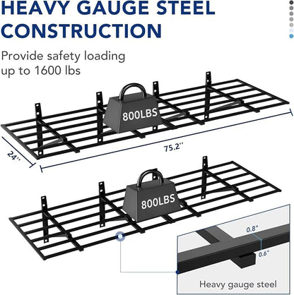 FLEXIMOUNTS 2x6ft Heavy Duty Garage Storage Shelving, 1600lbs Total Weight - Image 3