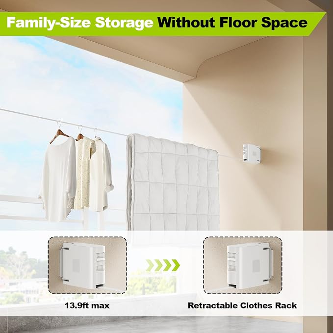13.9 ft TPU Retractable Clothesline - Image 3