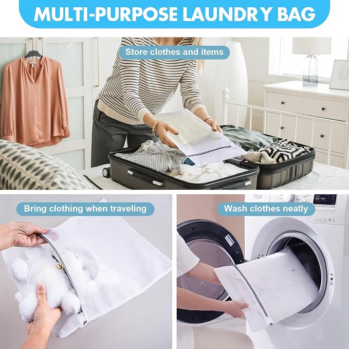 4 Pack Mesh Laundry Bags for Delicates, Laundry Bags Mesh Wash Bags, Lingerie - Image 5