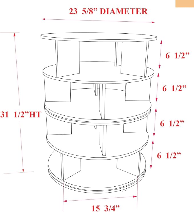 Kings Brand Furniture Cassidy Revolving Shoe Rack, Spinning Shoe Rack Tower - Image 2